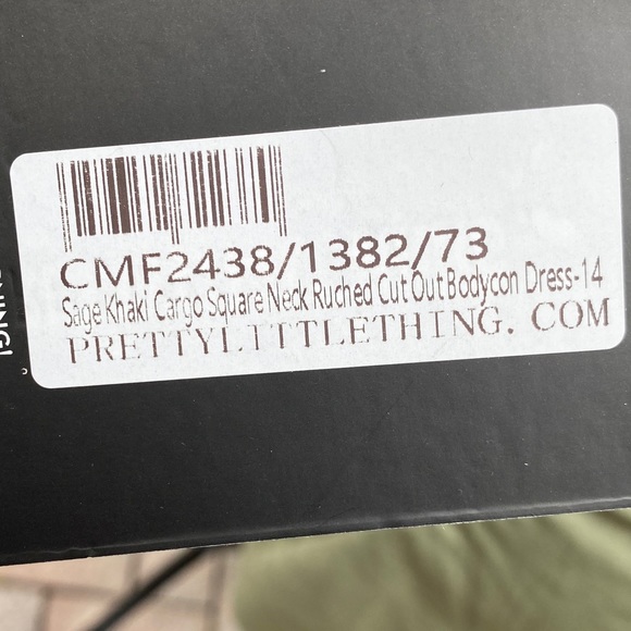 Beautiful unique olive dress size 10 - Picture 4 of 6